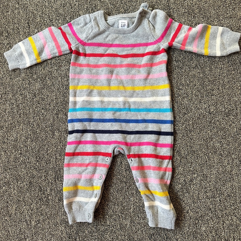 Baby gap rainbow sweater onesie